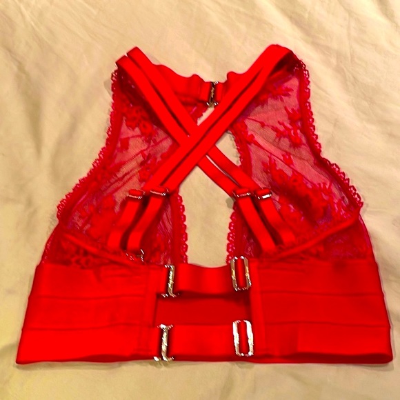 ❤️BRAND NEW HB™ ☆Lucille☆ COLLECTORS MUST-HAVE Red Lace Bralette♡ FLAWLESS♡ XS❤️ - Picture 9 of 13